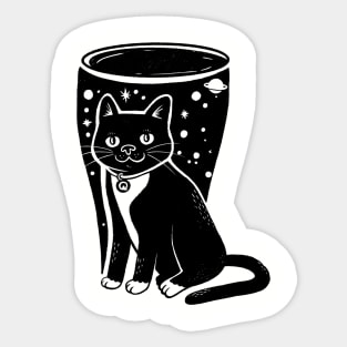 Galaxy Beer Cat Sticker